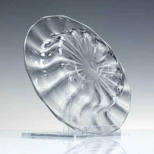 RARE GEORGIAN GLASS SWEETMEAT OR ICE PLATE C1720 - ADDITIONAL PHOTO 3