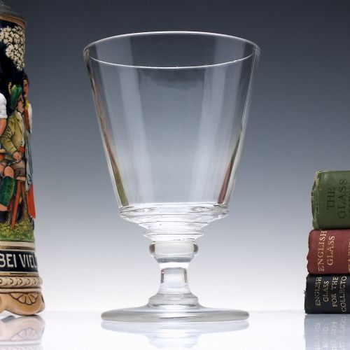 large georgian bucket bowl glass rummer c1820 over 4 inch diameter - CATEGORY: ANTIQUE GLASS - DATED GEORGIAN