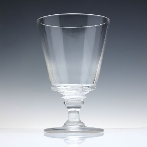 LARGE GEORGIAN BUCKET BOWL GLASS RUMMER C1820 OVER 4 INCH DIAMETER - ADDITIONAL PHOTO 1