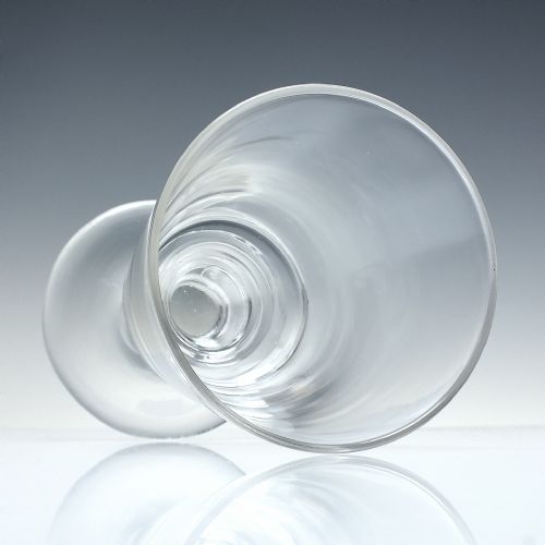 LARGE GEORGIAN BUCKET BOWL GLASS RUMMER C1820 OVER 4 INCH DIAMETER - ADDITIONAL PHOTO 2