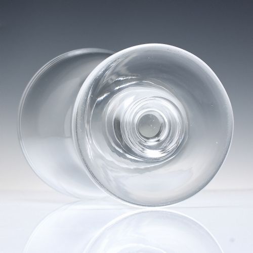 LARGE GEORGIAN BUCKET BOWL GLASS RUMMER C1820 OVER 4 INCH DIAMETER - ADDITIONAL PHOTO 3