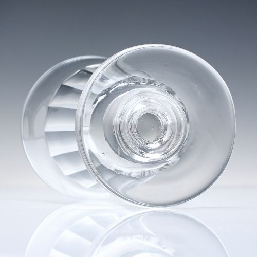GEORGIAN FLUTE CUT BUCKET BOWL GLASS RUMMER C1830 - ADDITIONAL PHOTO 2