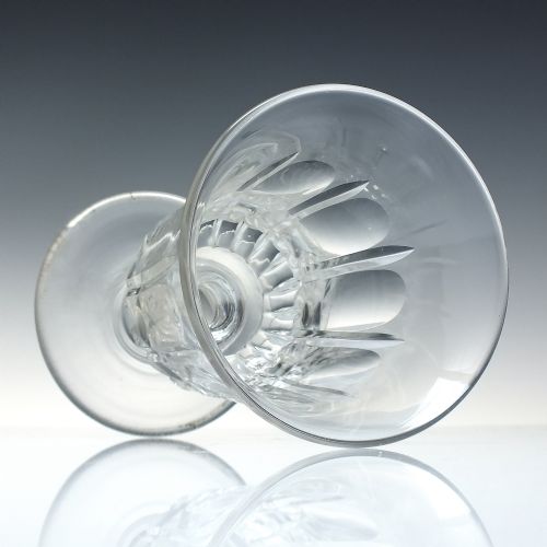 PAIR OF LARGE GEORGIAN GLASS RUMMERS C1820 - ADDITIONAL PHOTO 1