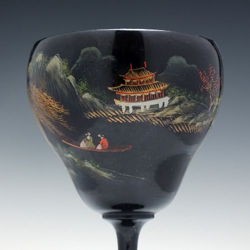 SIX ANTIQUE JAPANESE HAND ENAMELLED LACQUER WINE C1920 - ADDITIONAL PHOTO 3
