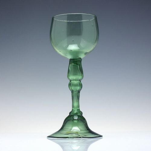 antique english 18th century georgian export wine glass c1750 - CATEGORY: ANTIQUE GLASS - DATED GEORGIAN