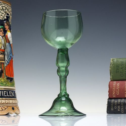 ANTIQUE ENGLISH 18TH CENTURY GEORGIAN EXPORT WINE GLASS C1750 - ADDITIONAL PHOTO 1