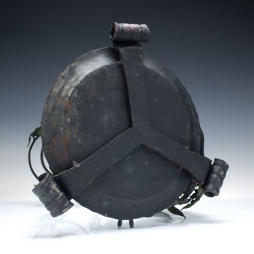 EXCEPTIONAL ART NOUVEAU WROUGHT IRON ENGRAVED GLASS WINE CARAFE DISPENSER C1900 - ADDITIONAL PHOTO 6