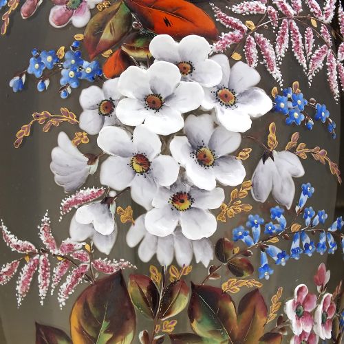 TALL MOSER POLYCHROMATIC ENAMELLED 19TH CENTURY VASE C1890 - ADDITIONAL PHOTO 6
