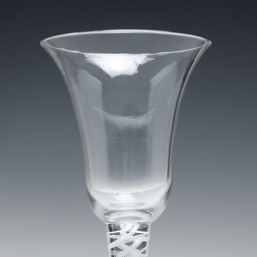 RARE 18TH CENTURY OPAQUE TRIPLE TWIST WINE GLASS C1760 - ADDITIONAL PHOTO 3