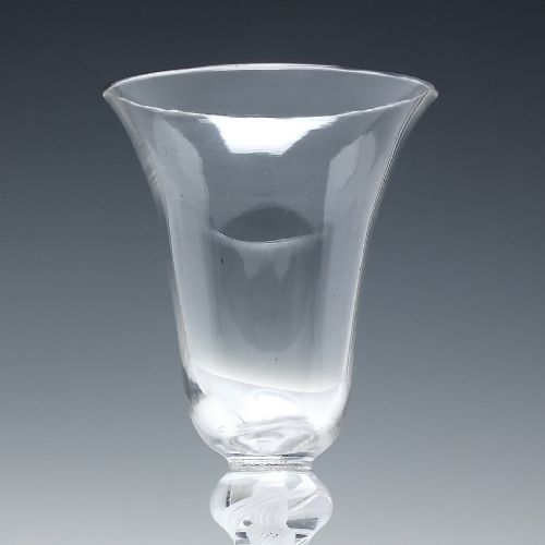 RARE 18TH CENTURY FOUR KNOP OPAQUE TWIST WINE GLASS C1760 - ADDITIONAL PHOTO 3