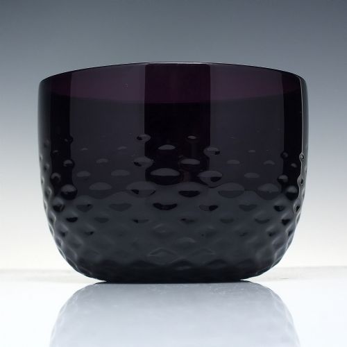 rare 19th century amethyst glass finger bowl c1830 - CATEGORY: ANTIQUE GLASS - DATED 19TH CENTURY