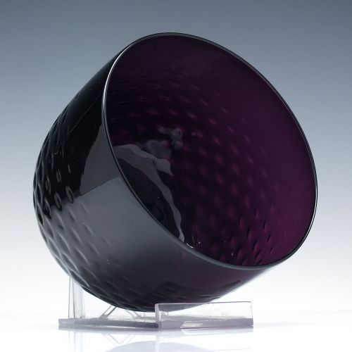 RARE 19TH CENTURY AMETHYST GLASS FINGER BOWL C1830 - ADDITIONAL PHOTO 2