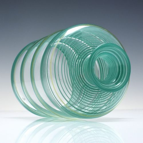 PAIR ART DECO GLASS BEEHIVE DECANTERS C193050 - ADDITIONAL PHOTO 1