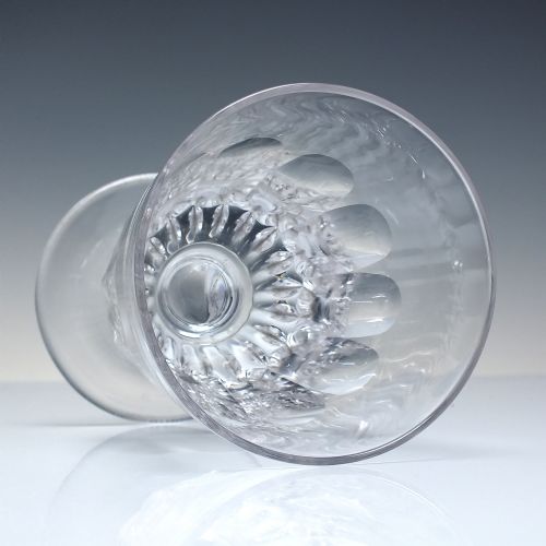 LARGE GEORGIAN GLASS RUMMER C1820 4 INCH RIM DIAMETER - ADDITIONAL PHOTO 4