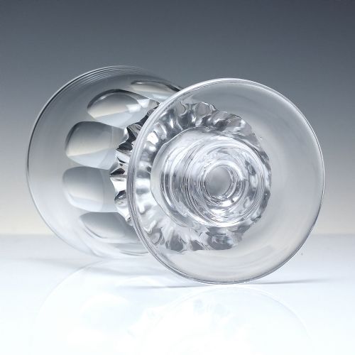 LARGE GEORGIAN GLASS RUMMER C1820 4 INCH RIM DIAMETER - ADDITIONAL PHOTO 5