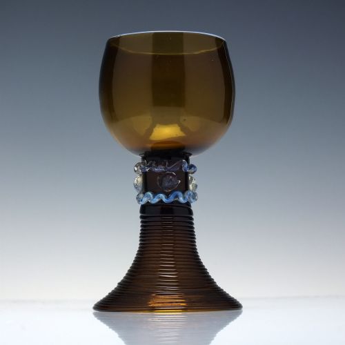 RARE 19TH CENTURY AMBER WINE ROEMER GLASS C1870 - ADDITIONAL PHOTO 1