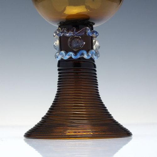 RARE 19TH CENTURY AMBER WINE ROEMER GLASS C1870 - ADDITIONAL PHOTO 2
