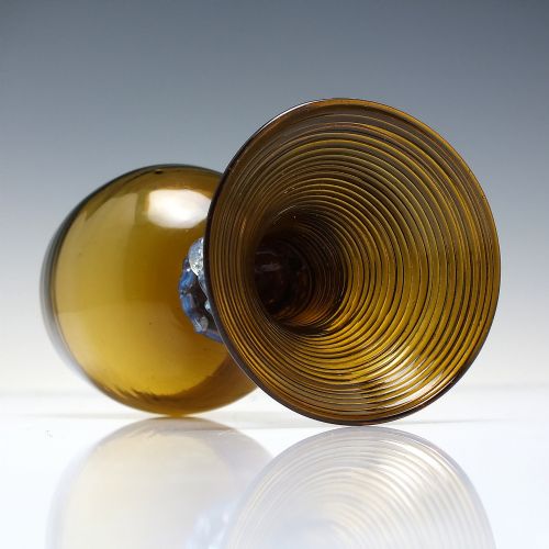RARE 19TH CENTURY AMBER WINE ROEMER GLASS C1870 - ADDITIONAL PHOTO 4