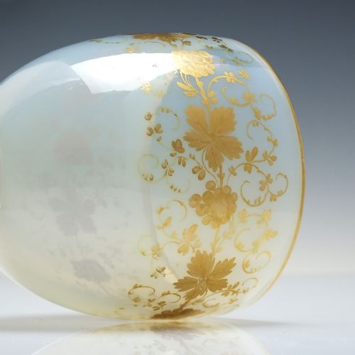 FRENCH 19TH CENTURY OPALESCENT GILDED GLASS RUMMER C1880 - ADDITIONAL PHOTO 4