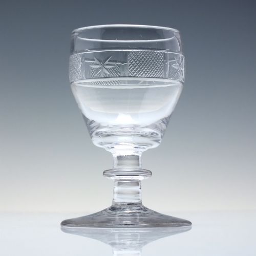 GEORGIAN 18TH CENTURY ANGLO IRISH CURVED BUCKET BOWL CUT WINE C1795 - ADDITIONAL PHOTO 1