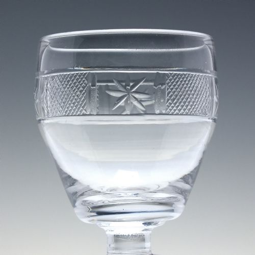 GEORGIAN 18TH CENTURY ANGLO IRISH CURVED BUCKET BOWL CUT WINE C1795 - ADDITIONAL PHOTO 2