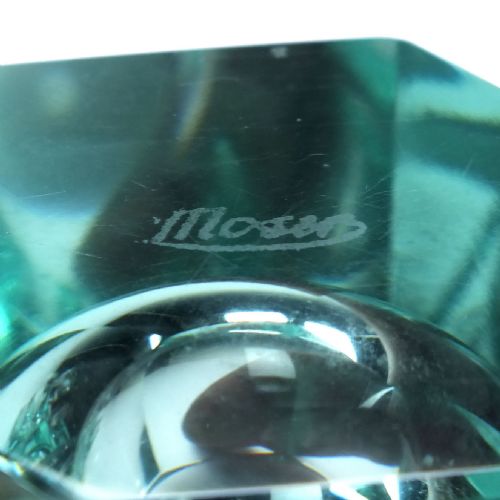 ORIGINAL MOSER MARKED ART DECO GLASS DECANTER AND SIX MATCHING GLASSES C1930 - ADDITIONAL PHOTO 2