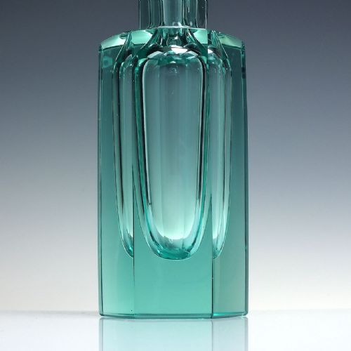 ORIGINAL MOSER MARKED ART DECO GLASS DECANTER AND SIX MATCHING GLASSES C1930 - ADDITIONAL PHOTO 9