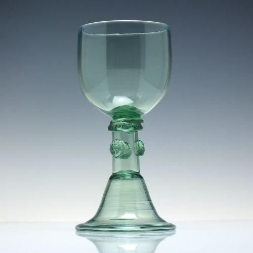 GEORGIAN 18TH CENTURY GREEN EXPORT GLASS C1780 - ADDITIONAL PHOTO 2