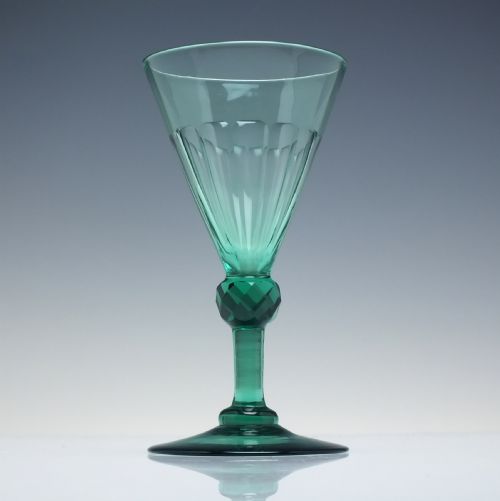 GEORGIAN GREEN WINE GLASS C1825 - ADDITIONAL PHOTO 1