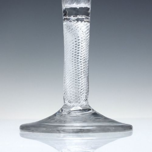 RARE ANTIQUE GEORGIAN AIR CHAMPAGNE FLUTE GLASS C1750 85 INCHES TALL - ADDITIONAL PHOTO 1