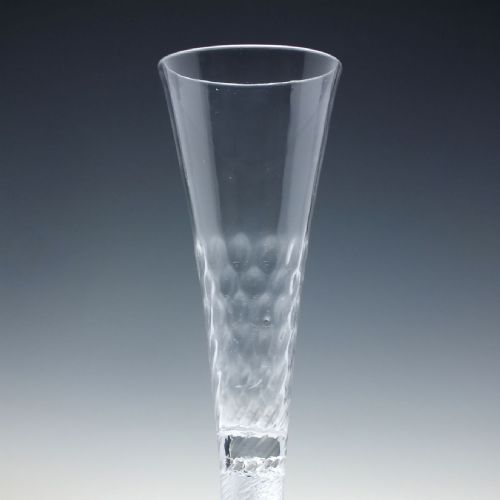 RARE ANTIQUE GEORGIAN AIR CHAMPAGNE FLUTE GLASS C1750 85 INCHES TALL - ADDITIONAL PHOTO 4