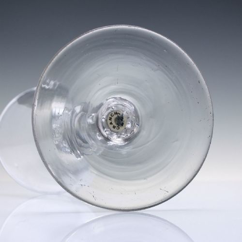 18TH CENTURY LIGHT BALUSTER WINE GLASS C1750 EX CRANCH COLLECTION - ADDITIONAL PHOTO 6