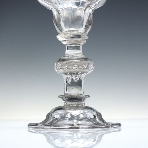 RARE 18TH CENTURY BALUSTER SWEETMEAT GLASS C174050 - ADDITIONAL PHOTO 3