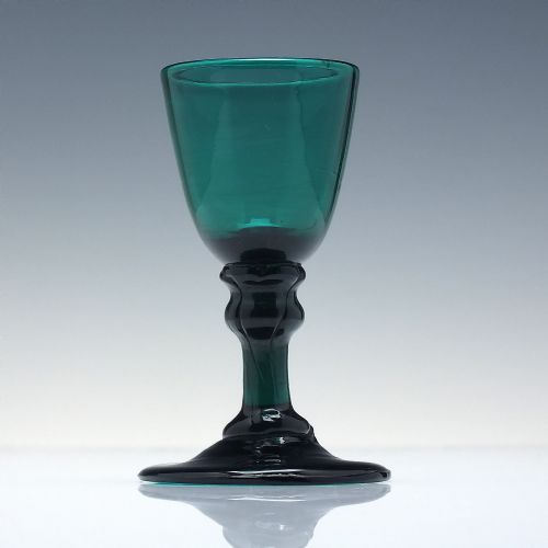 RARE GEORGIAN GREEN DRAM GLASS C1800 - ADDITIONAL PHOTO 2