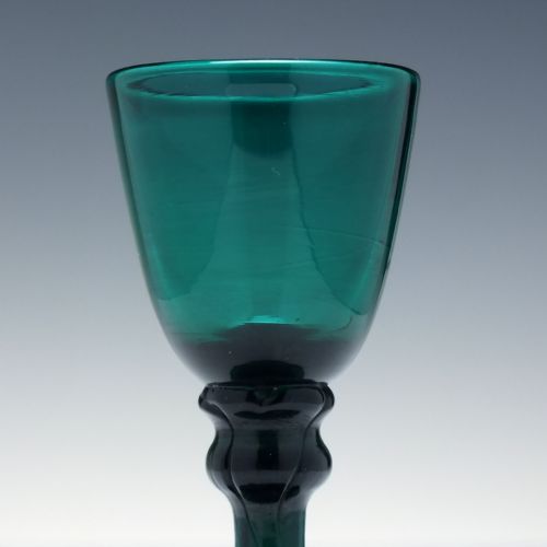RARE GEORGIAN GREEN DRAM GLASS C1800 - ADDITIONAL PHOTO 5