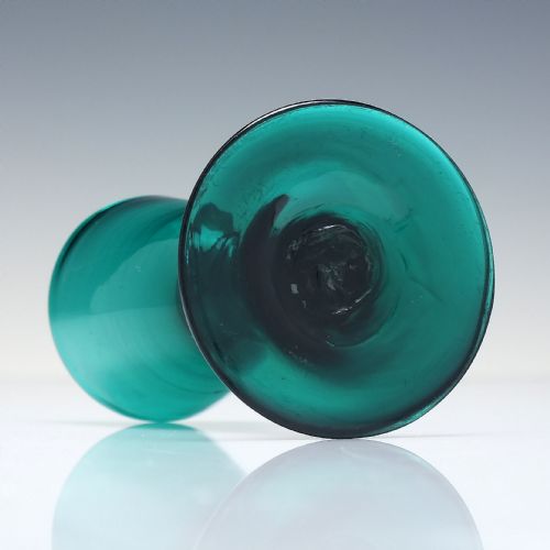 RARE GEORGIAN GREEN DRAM GLASS C1800 - ADDITIONAL PHOTO 7