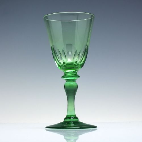 SIX ANTIQUE VICTORIAN VASELINE WINE GLASSES C1880 - ADDITIONAL PHOTO 2