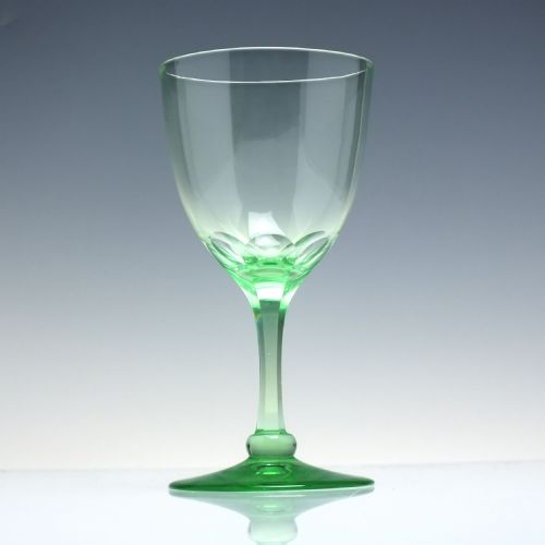 SIX ANTIQUE VICTORIAN VASELINE WINE GLASSES C1880 - ADDITIONAL PHOTO 6