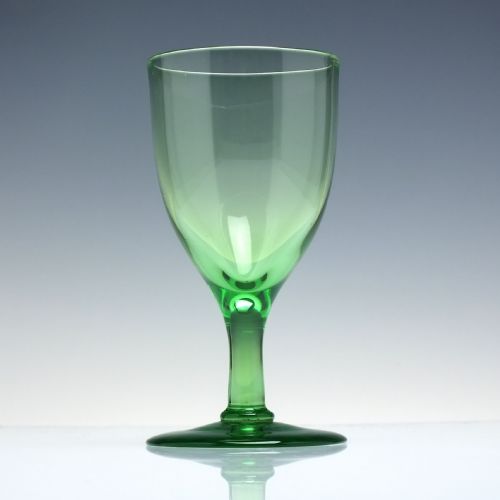 SIX ANTIQUE VICTORIAN VASELINE WINE GLASSES C1880 - ADDITIONAL PHOTO 7