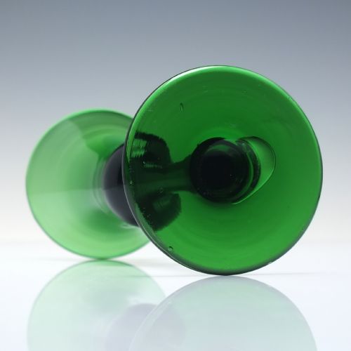 RARE 19TH CENTURY GREEN WINE GLASS C1880 - ADDITIONAL PHOTO 5