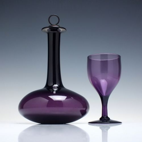 SET OF SIX GEORGIAN AMETHYST WINE GLASSES C1830 - ADDITIONAL PHOTO 1