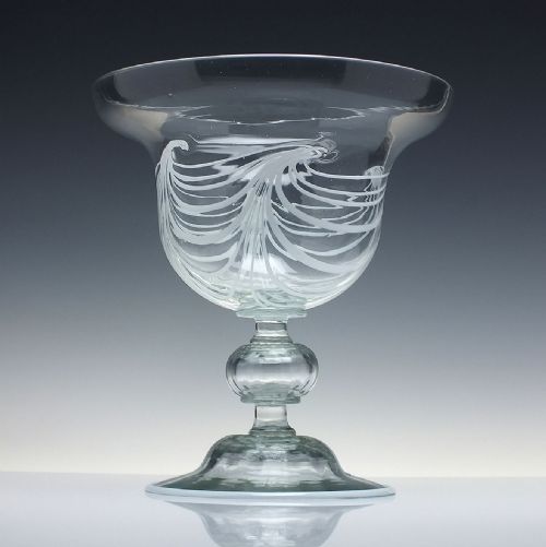 RARE LARGE GRAYSTAN PEDESTAL BOWL DESIGNED BY ELIZABETH GRAYDONSTANNUS C1930RARE LARGE GRAYSTAN PEDESTAL BOWL DESIGNED BY ELIZABETH GRAYDONSTANNUS C1930 SIGNED - ADDITIONAL PHOTO 1