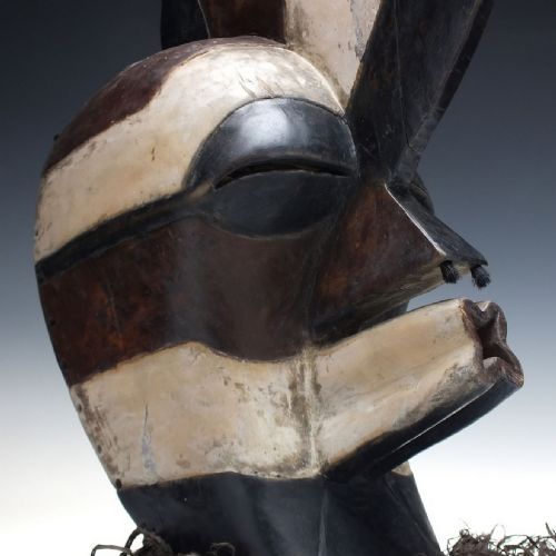 ANTIQUE AFRICAN SONGYE KIFWEBE MASK C1930 - ADDITIONAL PHOTO 7