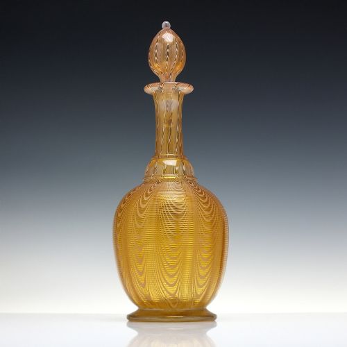 EXCEPTIONALLY RARE ANTIQUE 19TH CENTURY NAILSEA TYPE STEVENS WILLIAMS GLASS DECANTER C1870 - ADDITIONAL PHOTO 1