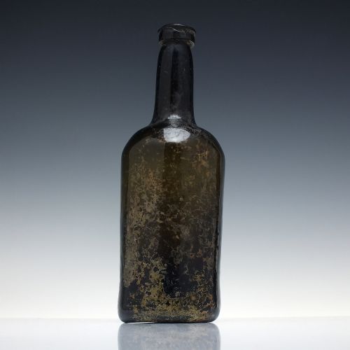 18TH CENTURY IRIDESCENT CYLINDER GLASS WINE BOTTLE C1780 - ADDITIONAL PHOTO 1