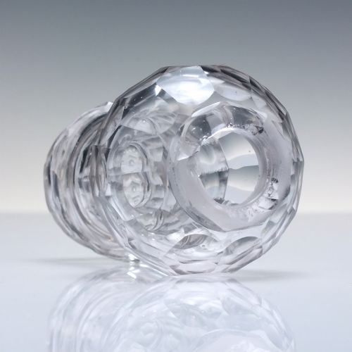 SCREW FOOT 18TH CENTURY CUT GLASS SUGAR CASTER C1780 - ADDITIONAL PHOTO 4