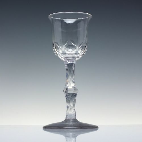 RARE GEORGIAN FACET CUT WINE GLASS C1770 - ADDITIONAL PHOTO 1