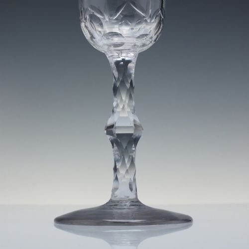 RARE GEORGIAN FACET CUT WINE GLASS C1770 - ADDITIONAL PHOTO 2