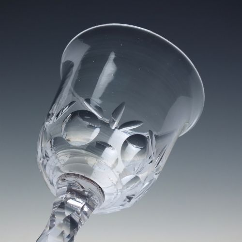 RARE GEORGIAN FACET CUT WINE GLASS C1770 - ADDITIONAL PHOTO 4