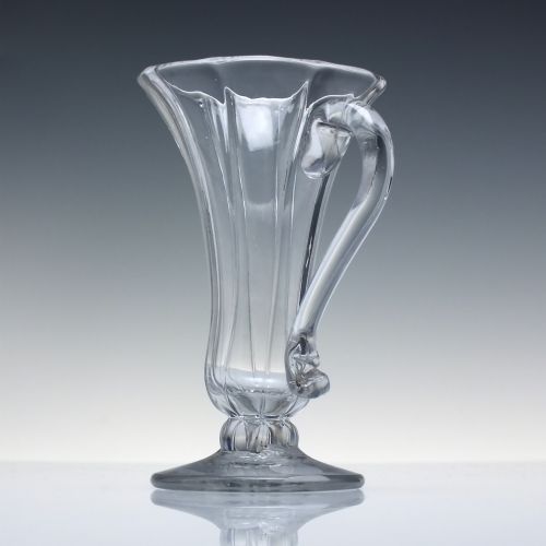 TALL PANEL MOULDED SINGLE HANDLED JELLY OR CUSTARD GLASS C1750 - ADDITIONAL PHOTO 2